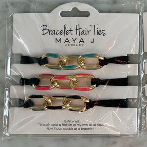 ⛓️Maya J Jewelry Set of 9 Designer Hair Ties/ Bracelets